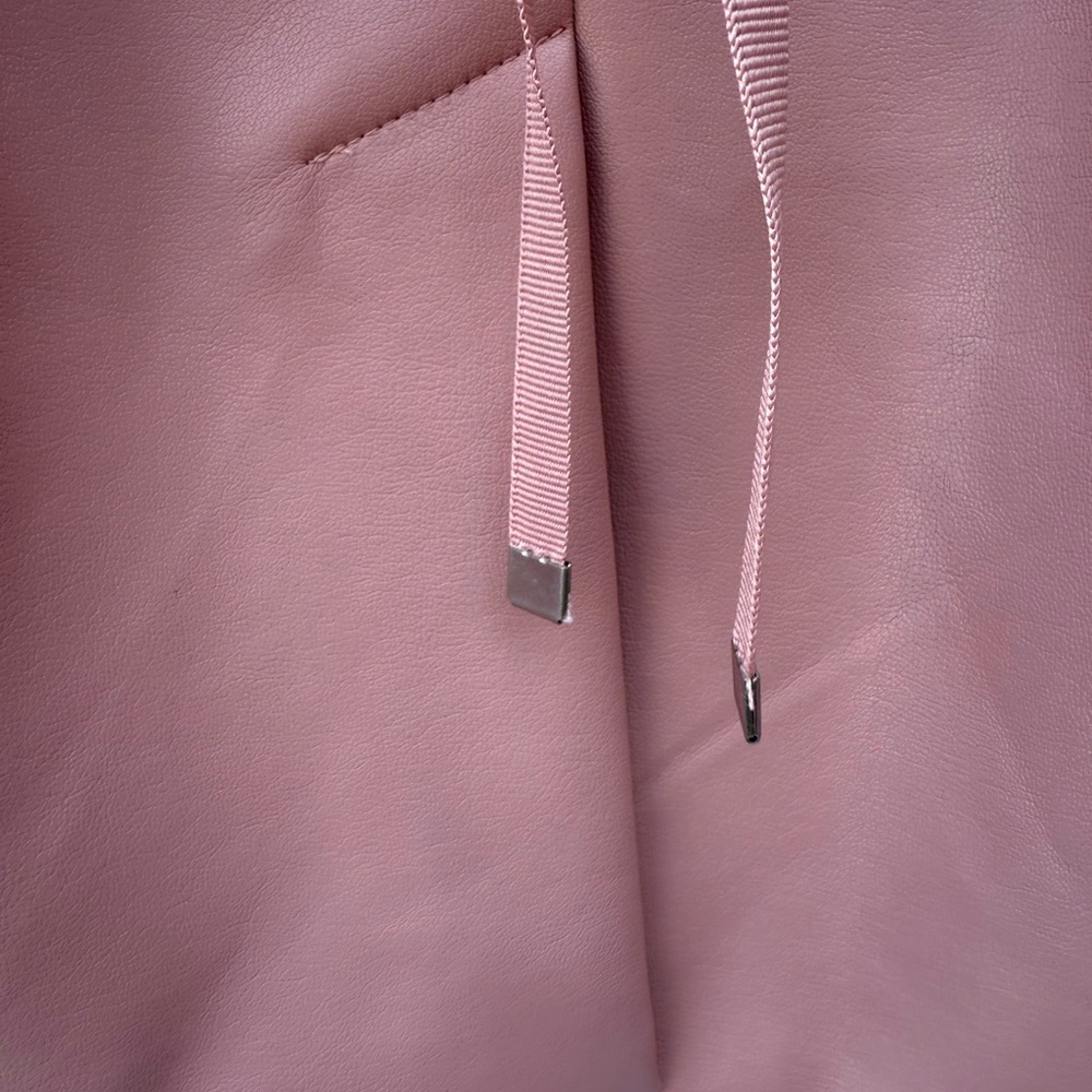 Sanctuary Faux Leather Blazer Jacket Corset Back Tie Pink Women’s XS - Picture 9 of 16